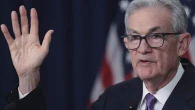 Fed Chairman Jerome Powell is introduced at the Jacques Polak Research Conference at IMF